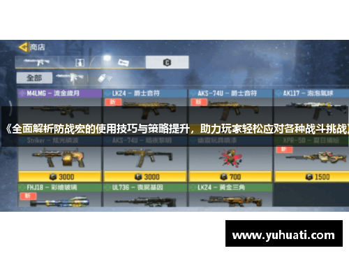 《全面解析防战宏的使用技巧与策略提升，助力玩家轻松应对各种战斗挑战》